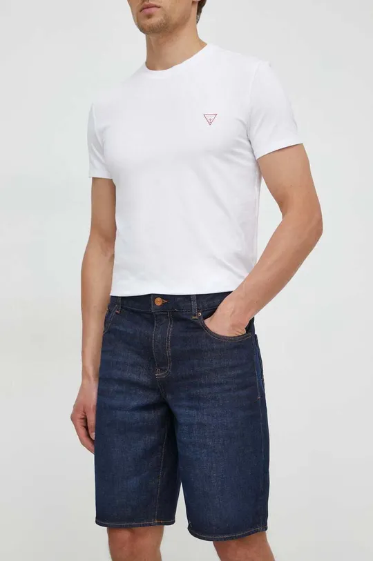 mornarsko modra Jeans kratke hlače Armani Exchange Moški