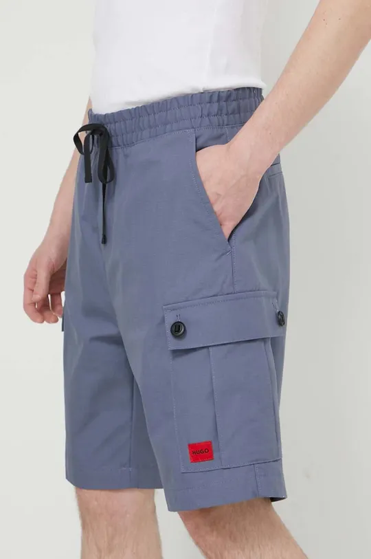 modra Bombažne kratke hlače HUGO Moški