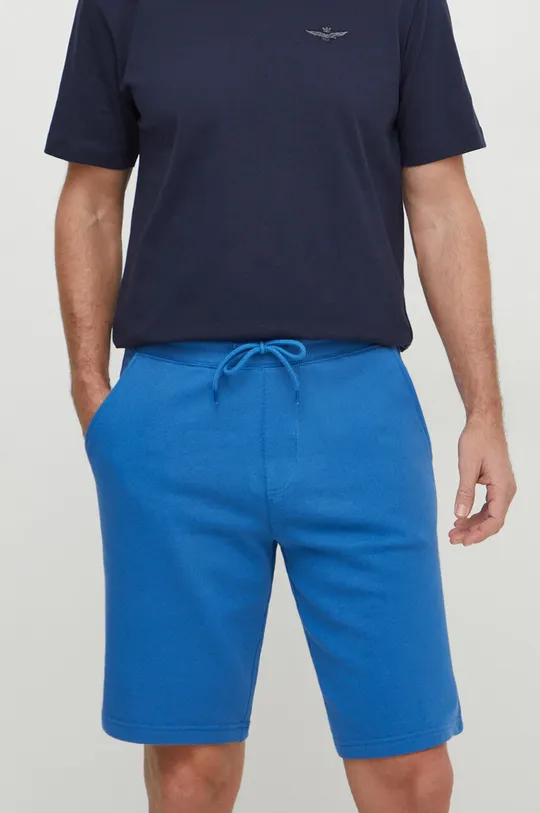 modrá Bavlnené šortky United Colors of Benetton Pánsky