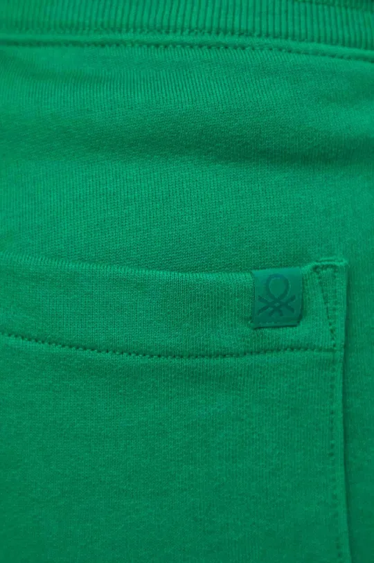 zöld United Colors of Benetton pamut rövidnadrág