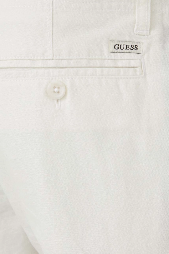 biela Ľanové šortky Guess ECO LINEN