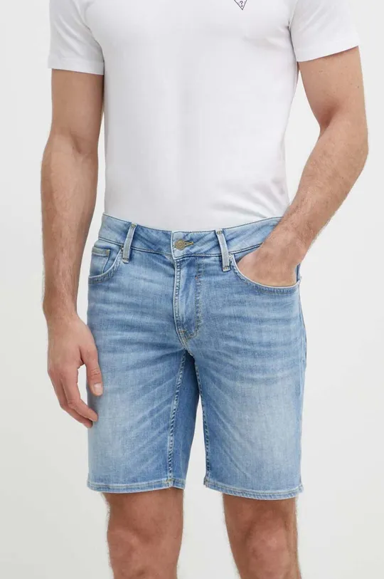 modra Jeans kratke hlače Guess ANGELS Moški