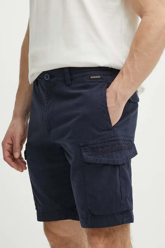 blu navy Napapijri pantaloncini in cotone N-Deline Uomo