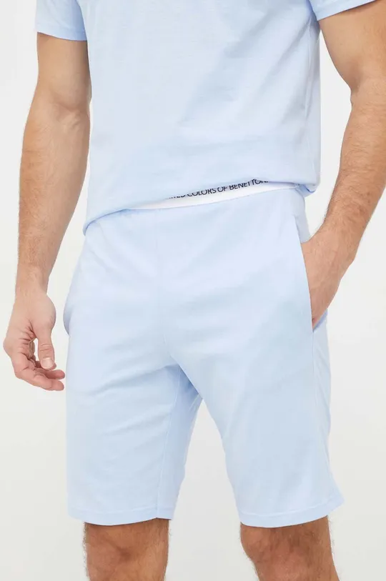 modra Bombažne kratke hlače United Colors of Benetton Moški