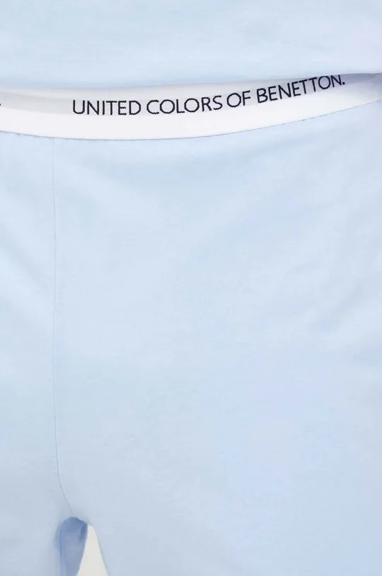 kék United Colors of Benetton pamut rövidnadrág otthoni viseletre
