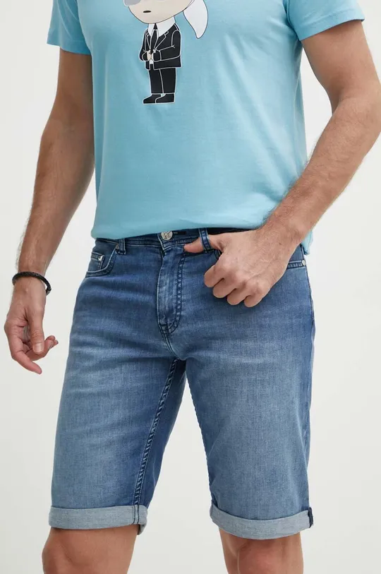 modra Jeans kratke hlače Karl Lagerfeld Moški