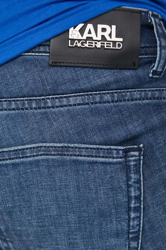 tmavomodrá Rifľové krátke nohavice Karl Lagerfeld