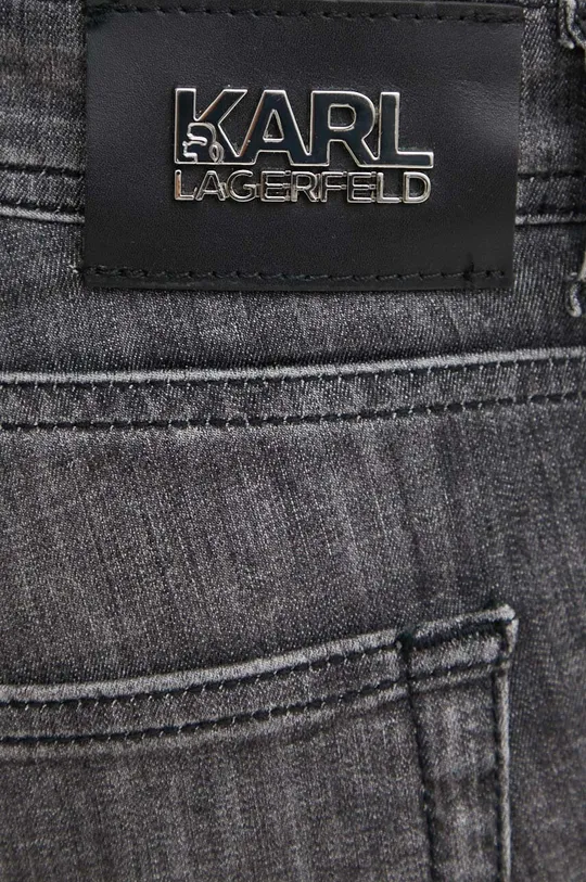 čierna Rifľové krátke nohavice Karl Lagerfeld