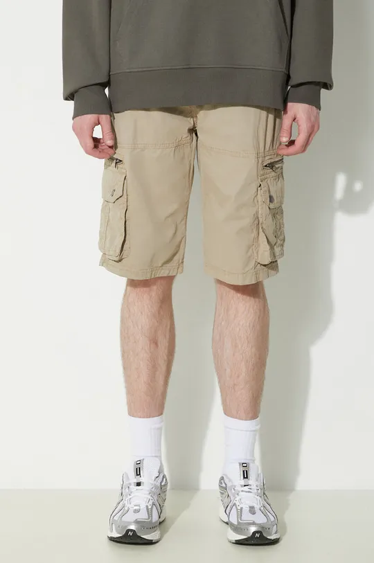 beige Alpha Industries cotton shorts