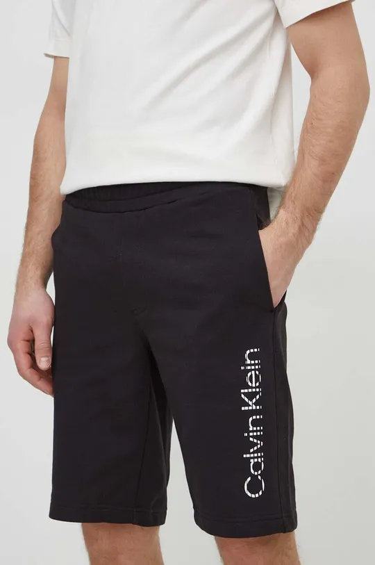 crna Pamučne kratke hlače Calvin Klein Muški