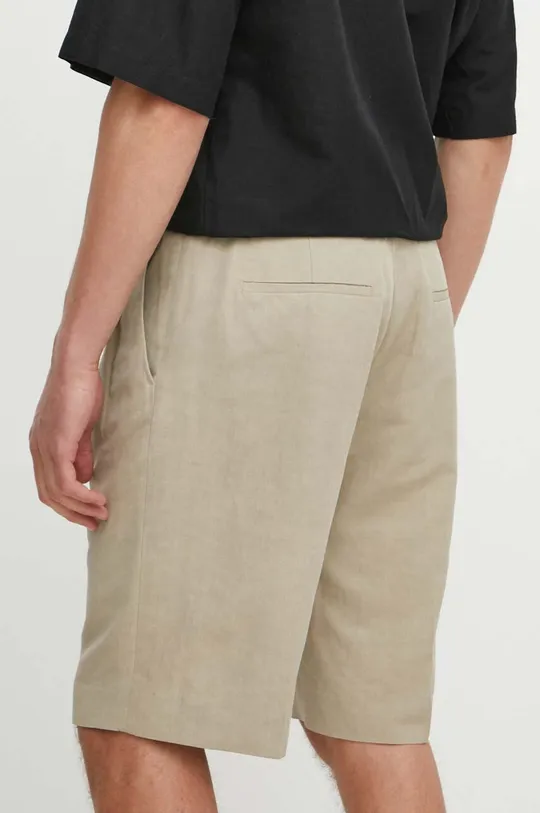 Kratke hlače iz mešanice lana Calvin Klein 44 % Lan, 33 % Lyocell, 23 % Bombaž