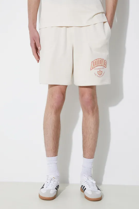 beige adidas Originals shorts