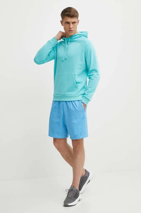 Хлопковые шорты adidas Originals голубой