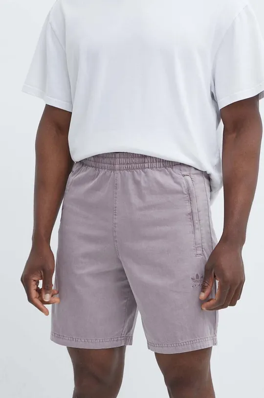 фиолетовой Хлопковые шорты adidas Originals Мужской