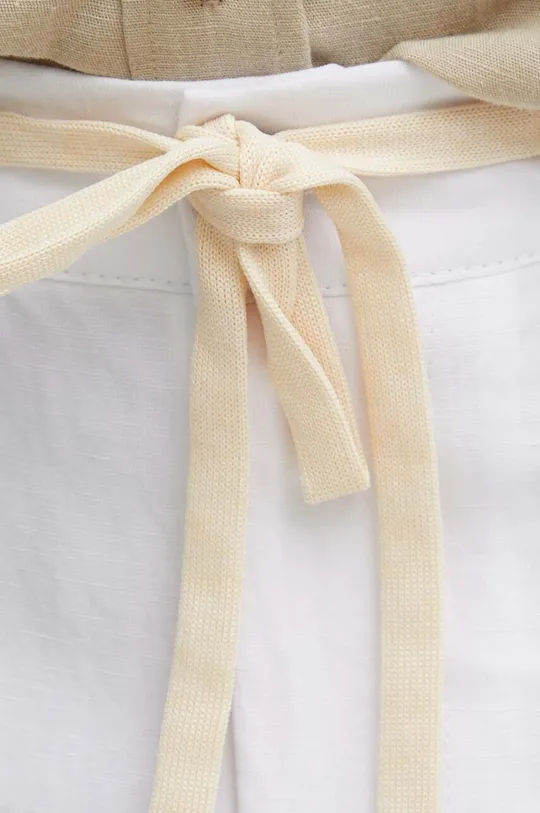 bela Kratke hlače iz mešanice lana Liu Jo