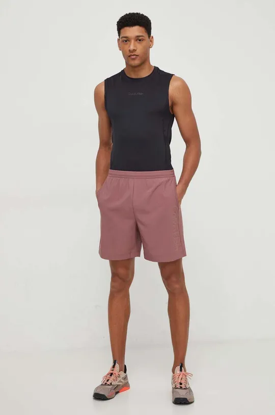 Kratke hlače za trening Calvin Klein Performance roza