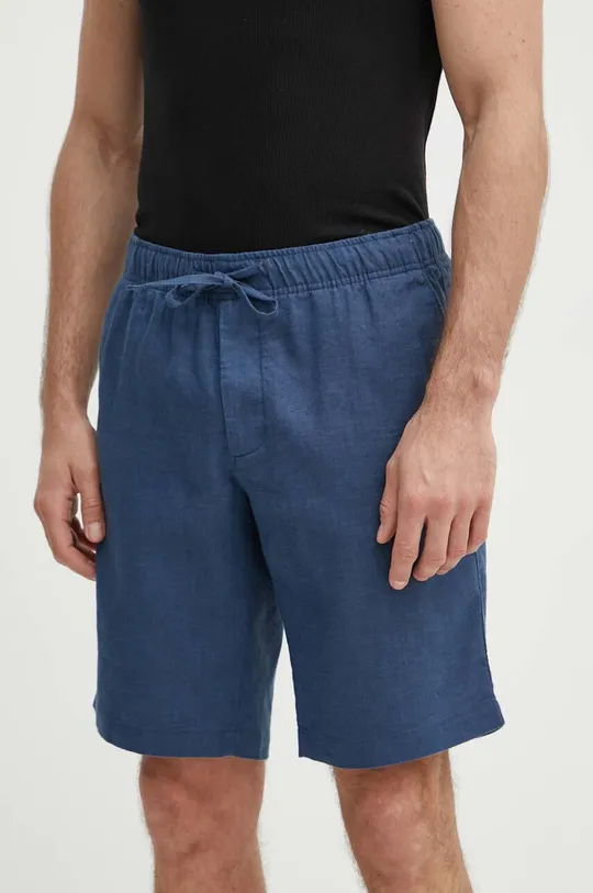 blu navy Tommy Hilfiger pantaloncini in lino Uomo