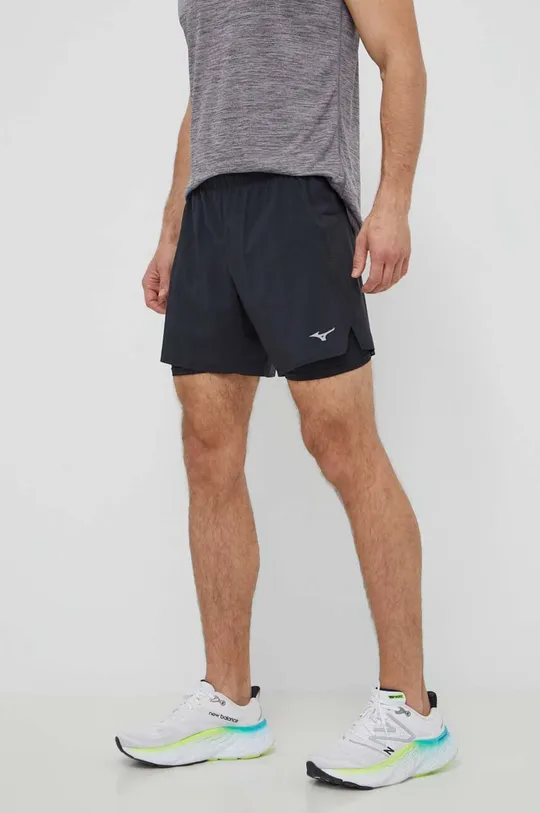 crna Kratke hlače za trčanje Mizuno Core 5.5 Muški