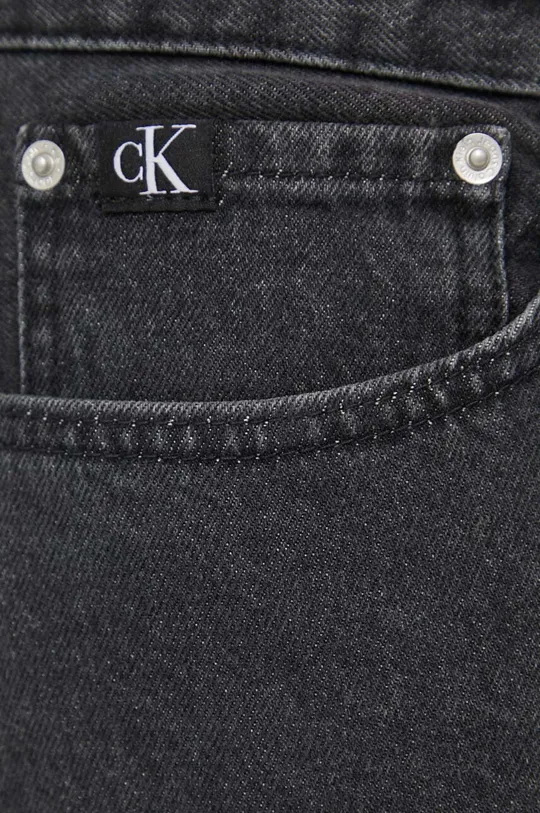 sivá Rifľové krátke nohavice Calvin Klein Jeans