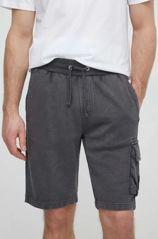 szary Calvin Klein Jeans szorty bawełniane Męski