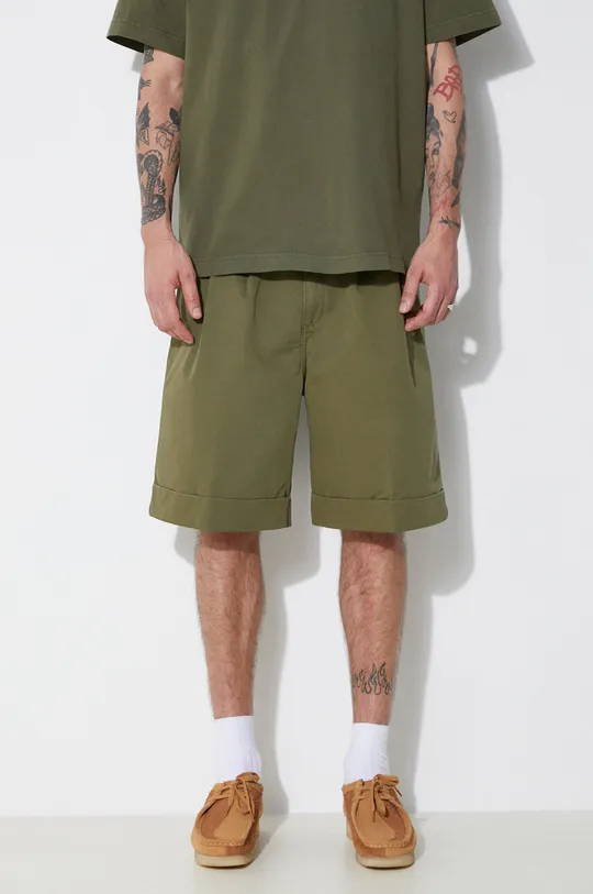 verde Carhartt WIP pantaloni scurti din bumbac Mart De bărbați