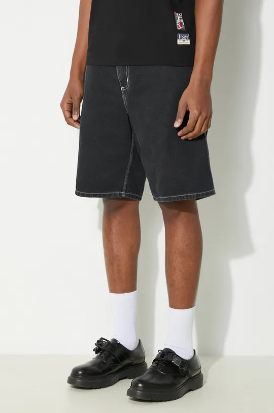czarny Carhartt WIP szorty jeansowe Simple Short