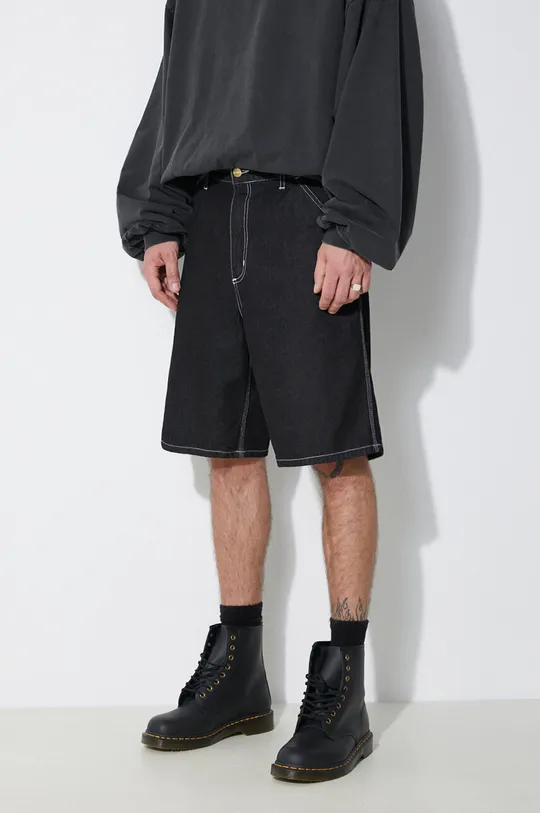 black Carhartt WIP denim shorts Simple