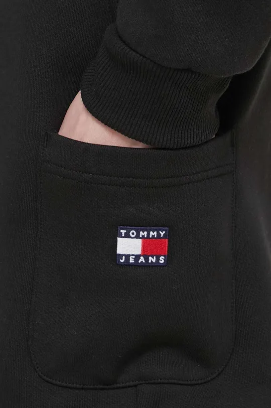 fekete Tommy Jeans pamut rövidnadrág