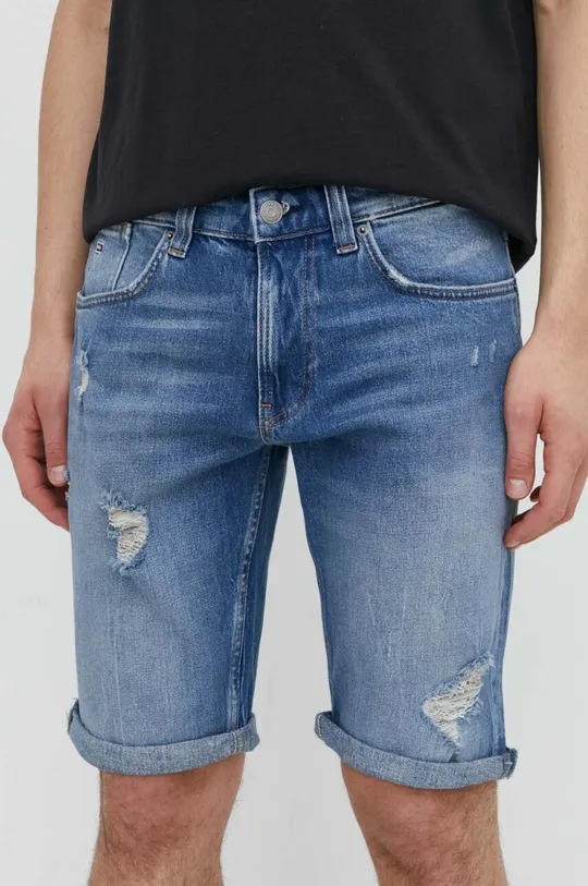 Rifľové krátke nohavice Tommy Jeans 99 % Bavlna, 1 % Elastan