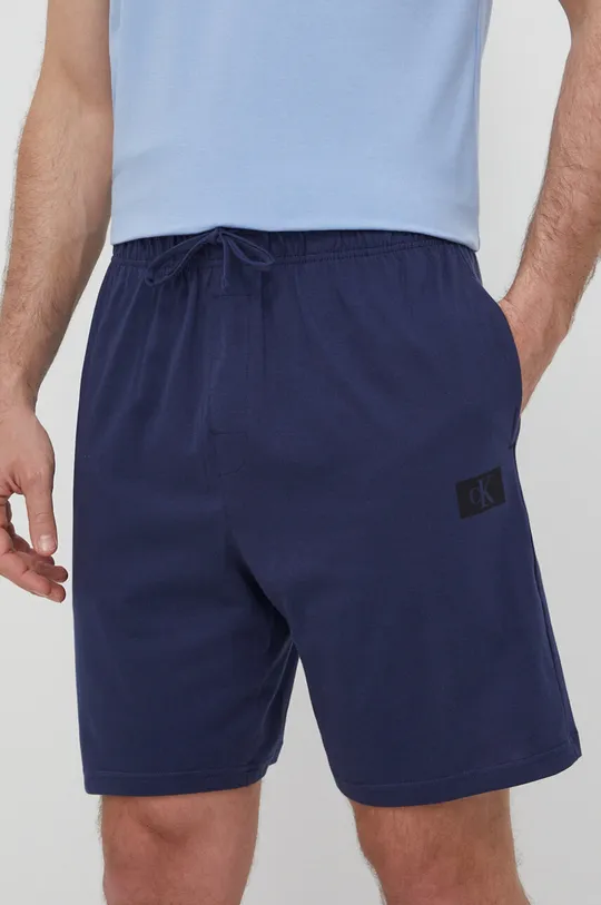 тёмно-синий Хлопковые шорты лаунж Calvin Klein Underwear Мужской