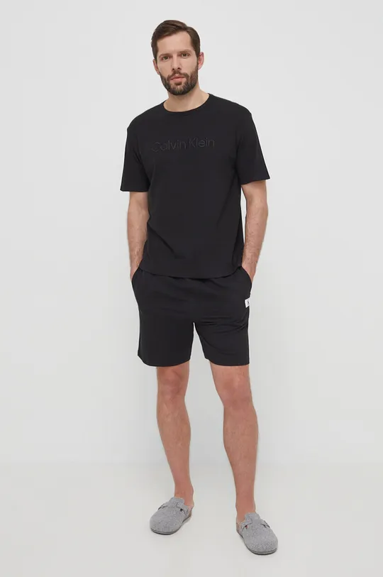 Homewear pamučne kratke hlače Calvin Klein Underwear crna