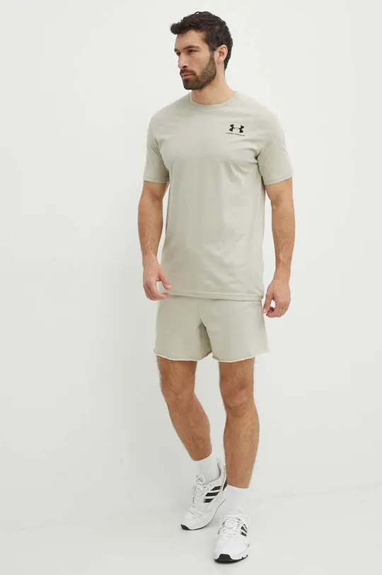 Under Armour szorty treningowe Rival beżowy