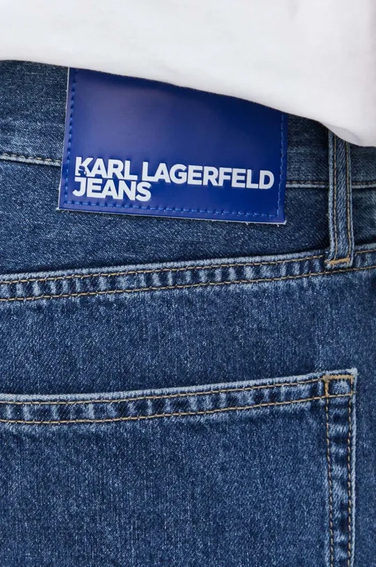 tmavomodrá Rifľové krátke nohavice Karl Lagerfeld Jeans