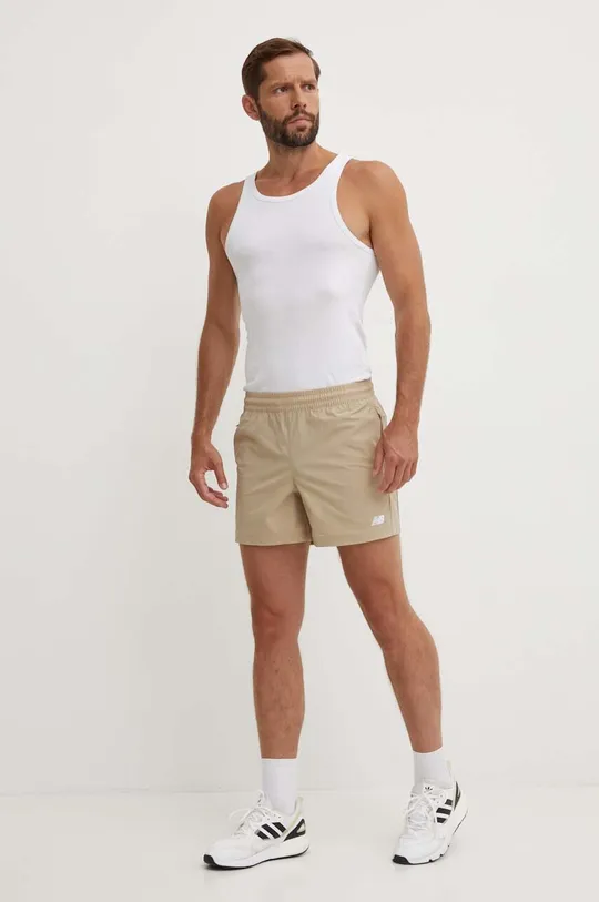 New Balance pantaloncini da allenamento Athletics Stretch beige