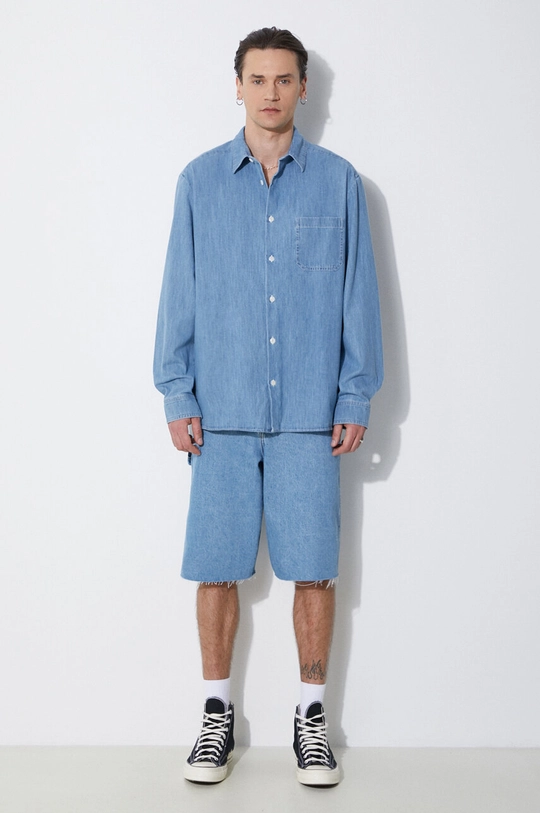 A.P.C. farmer rövidnadrág short oakland kék