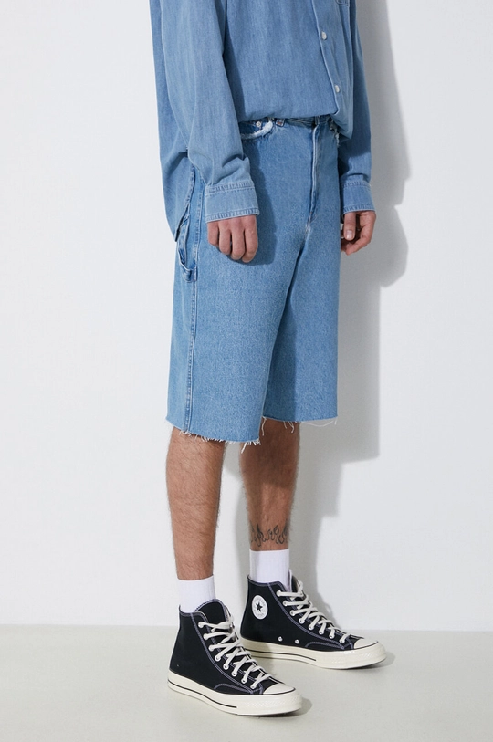 kék A.P.C. farmer rövidnadrág short oakland