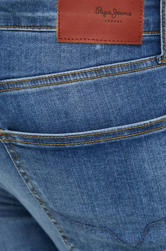 modrá Rifľové krátke nohavice Pepe Jeans
