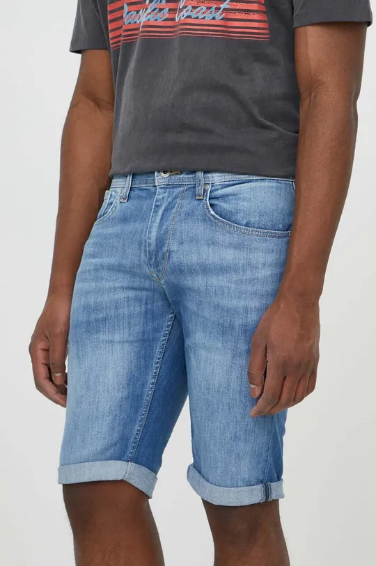 modrá Rifľové krátke nohavice Pepe Jeans STRAIGHT SHORT Pánsky