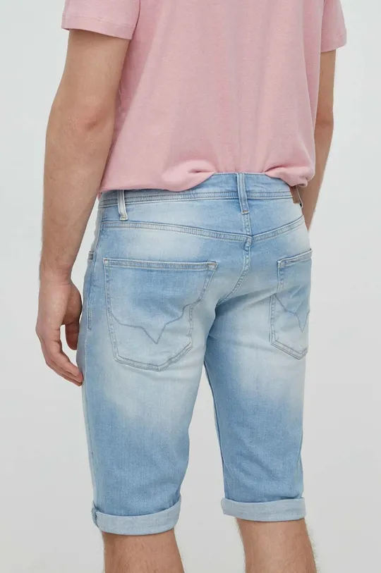 Pepe Jeans szorty jeansowe STRAIGHT Materiał zasadniczy: 98 % Bawełna, 2 % Elastan, Podszewka kieszeni: 65 % Poliester, 35 % Bawełna
