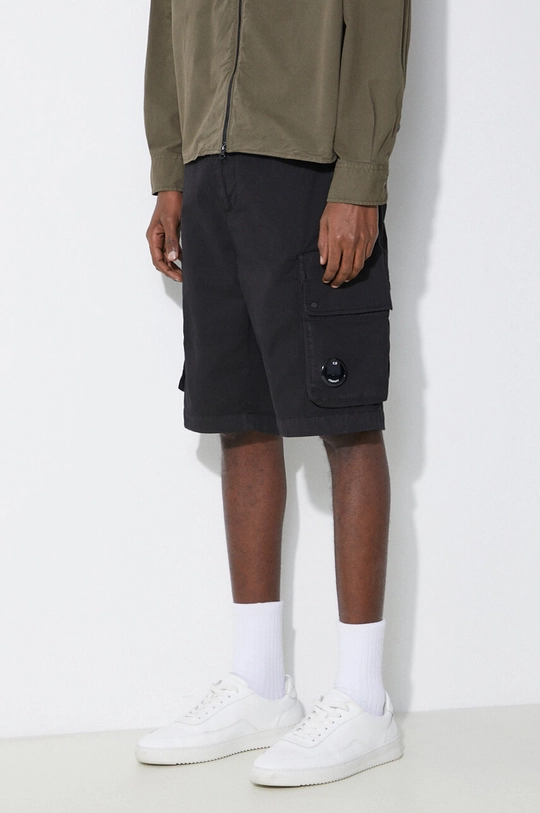 black C.P. Company shorts Twill Stretch Cargo