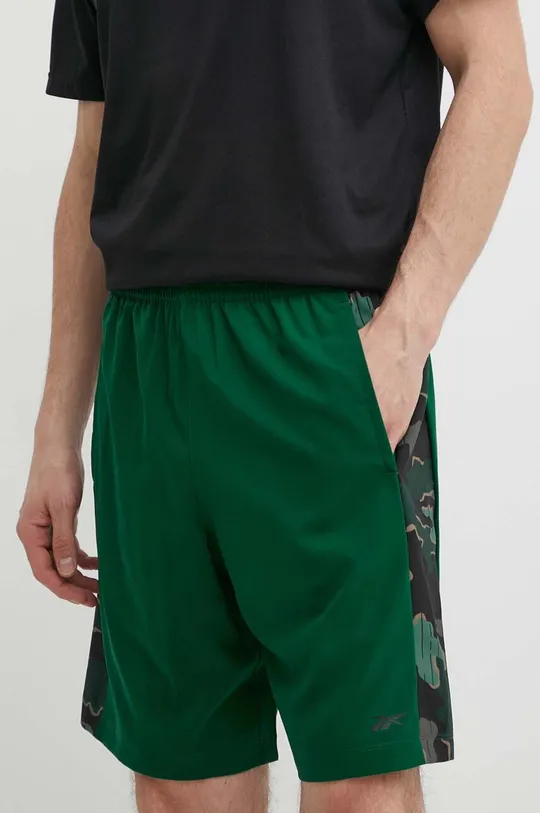 zelena Kratke hlače za vadbo Reebok Train Motion Camo Moški