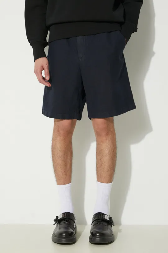 blu navy Norse Projects pantaloncini in lino misto Ezra Relaxed Cotton Uomo