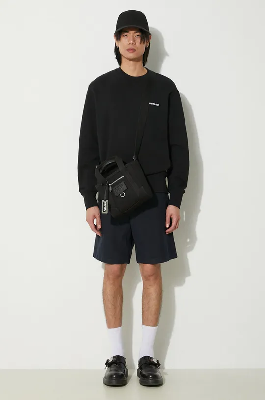 Norse Projects linen blend shorts Ezra Relaxed Cotton navy