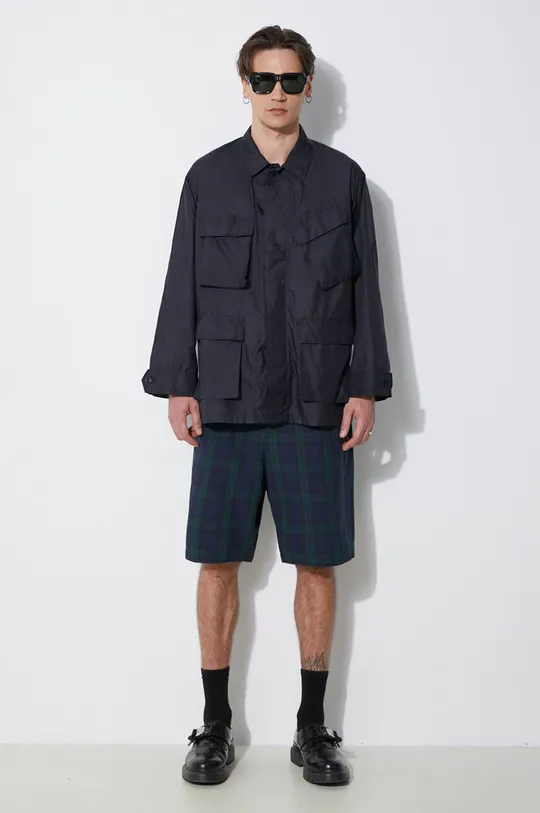 Engineered Garments linen shorts Sunset navy
