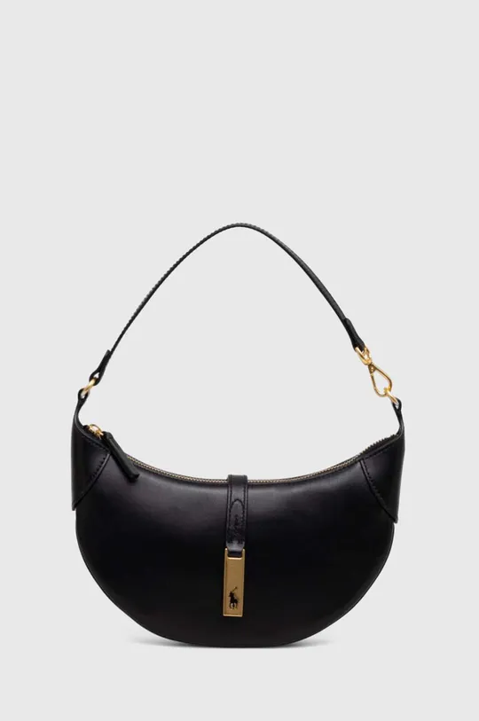 μαύρο Δερμάτινη τσάντα Polo Ralph Lauren Γυναικεία