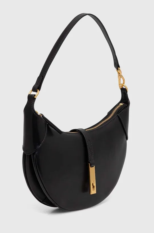 Δερμάτινη τσάντα Polo Ralph Lauren μαύρο