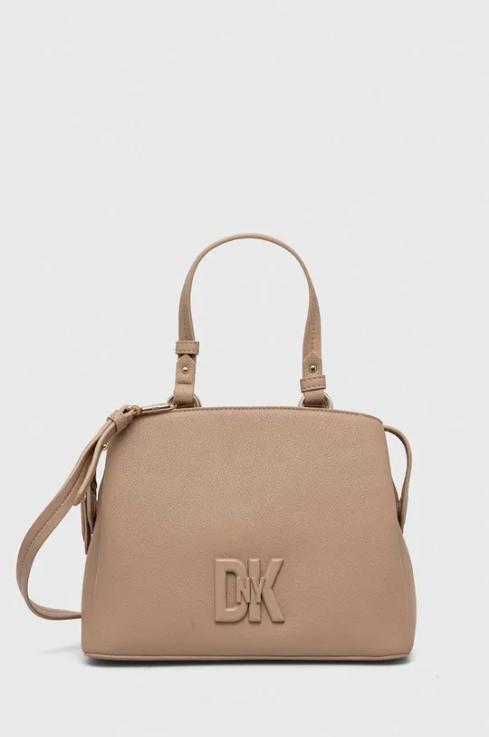 μπεζ Δερμάτινη τσάντα DKNY Γυναικεία