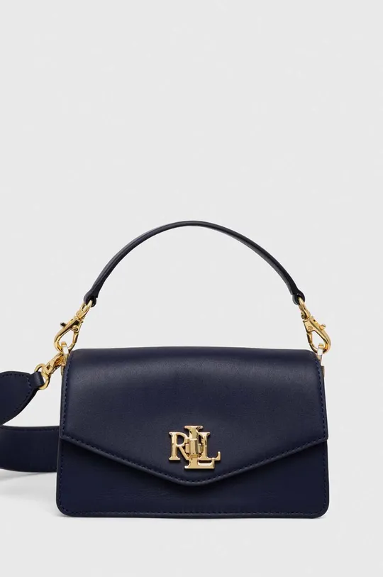 σκούρο μπλε Δερμάτινη τσάντα Lauren Ralph Lauren Γυναικεία