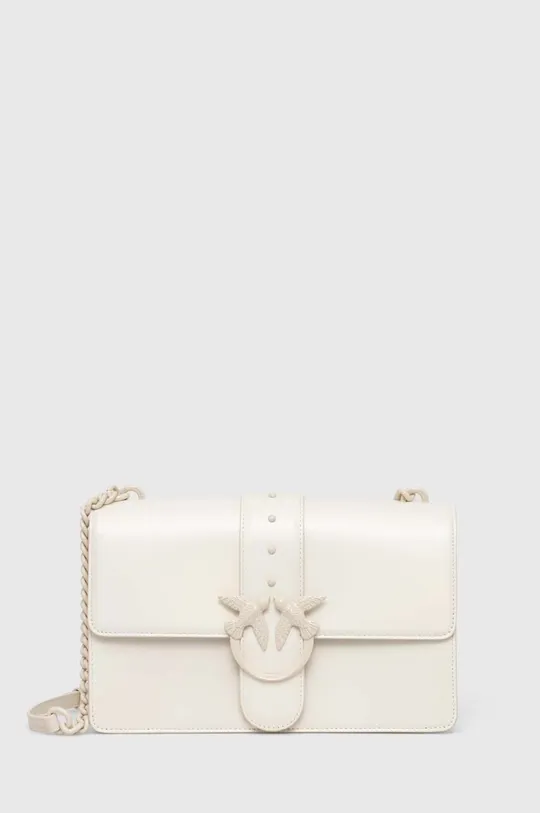 bela Usnjena torbica Pinko Ženski