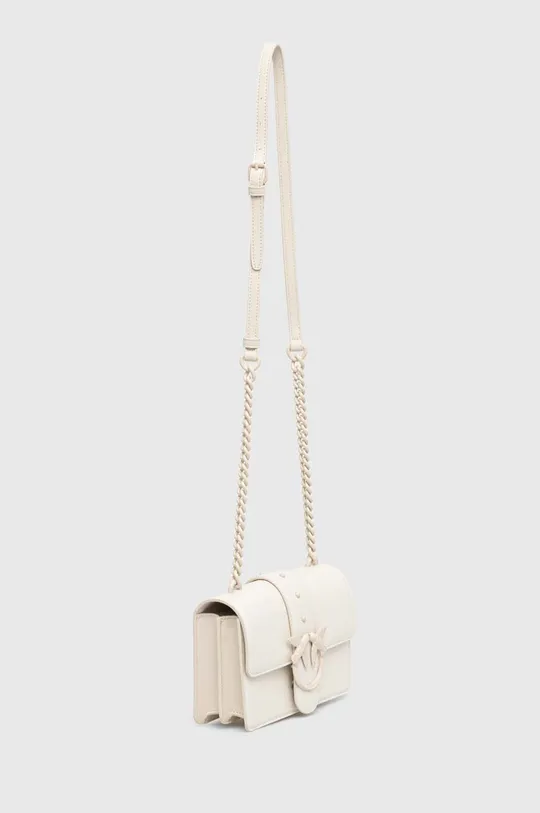 Δερμάτινη τσάντα Pinko λευκό